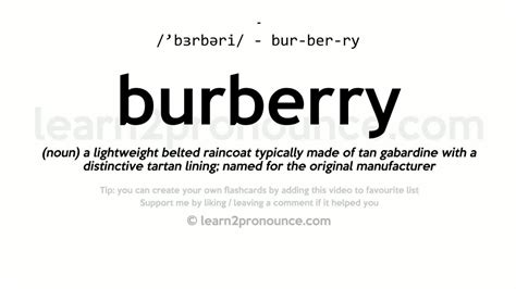 pronunciation of burberry.